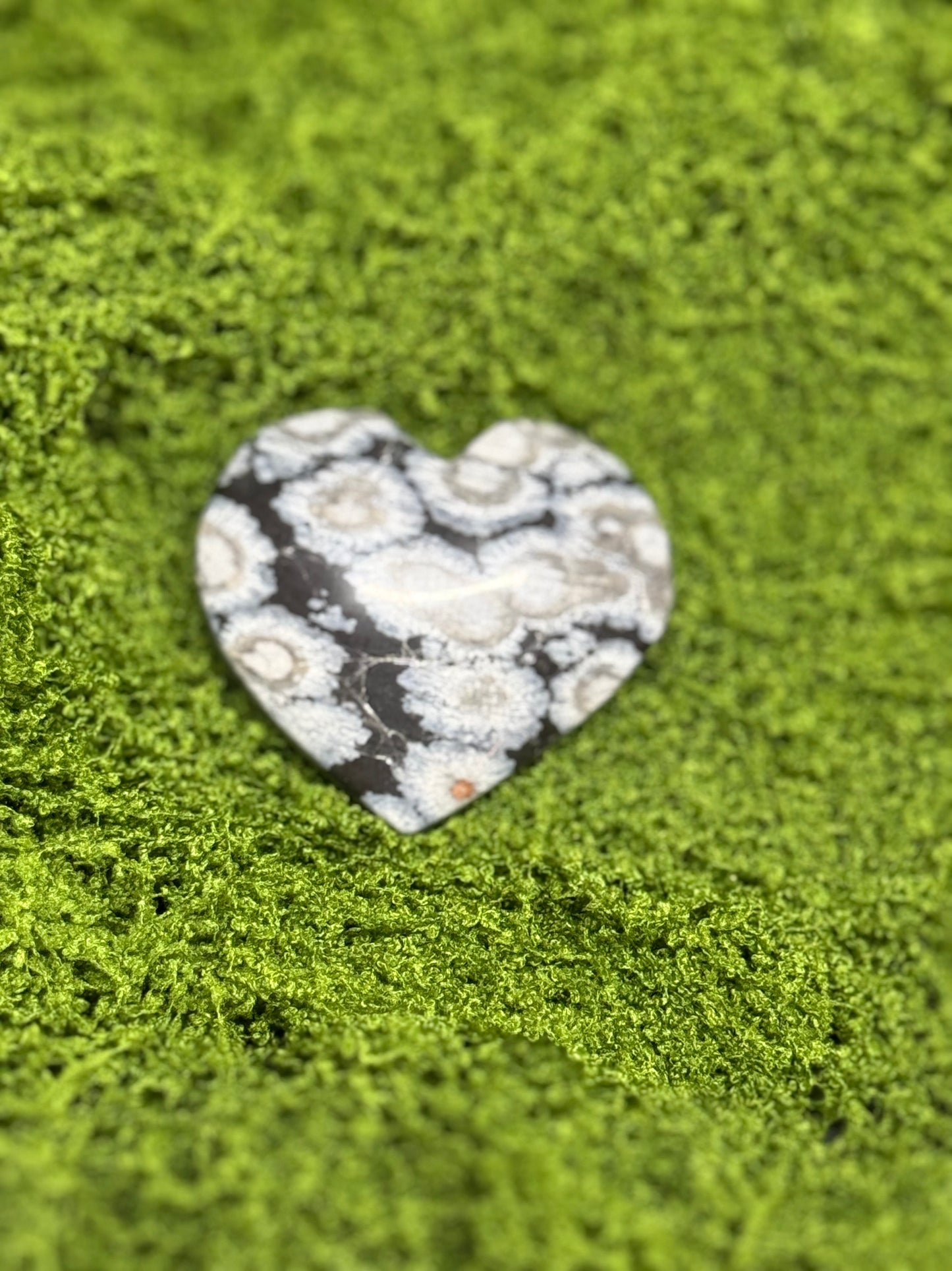 Snowflake Obsidian Heart