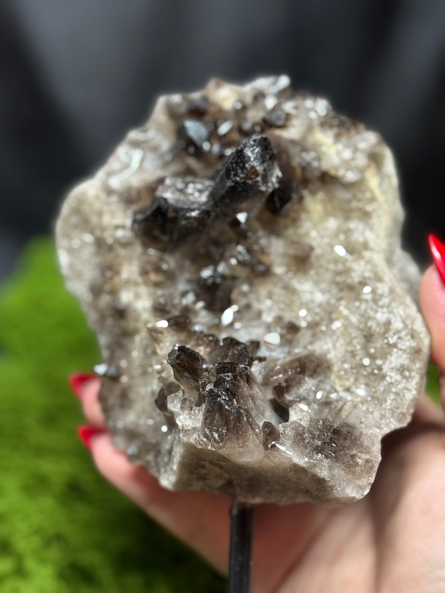 Smokey Quartz Crystal Cluster w/ stand #2