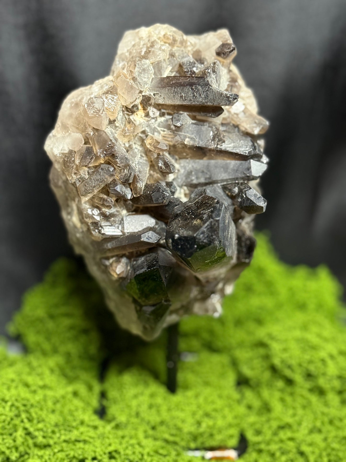 Smokey Quartz Crystal Cluster w/ stand #1