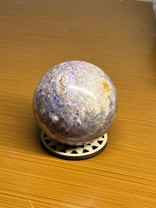 Lepidolite Quartz Sphere