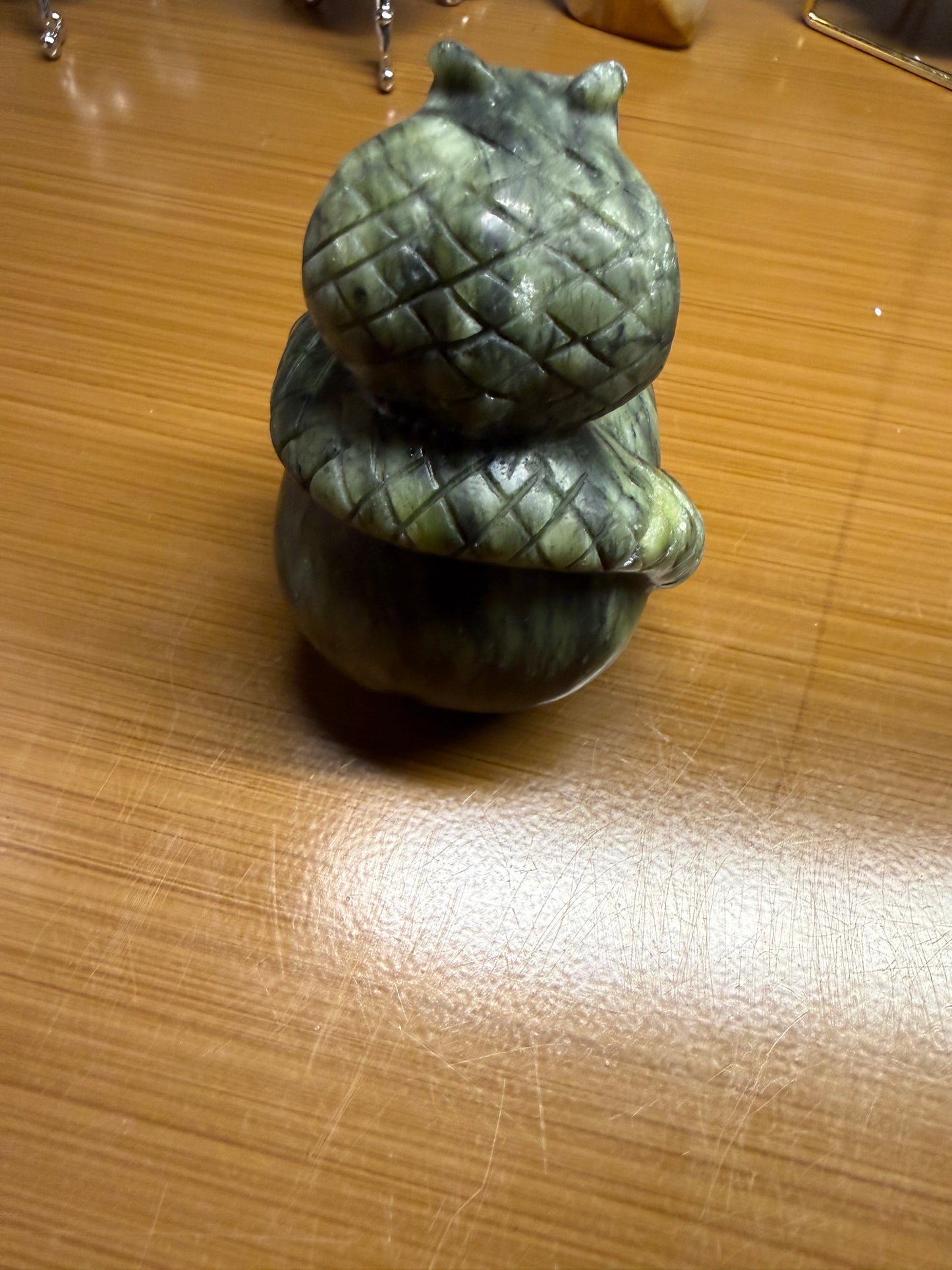 Jade Skull with a Snake
