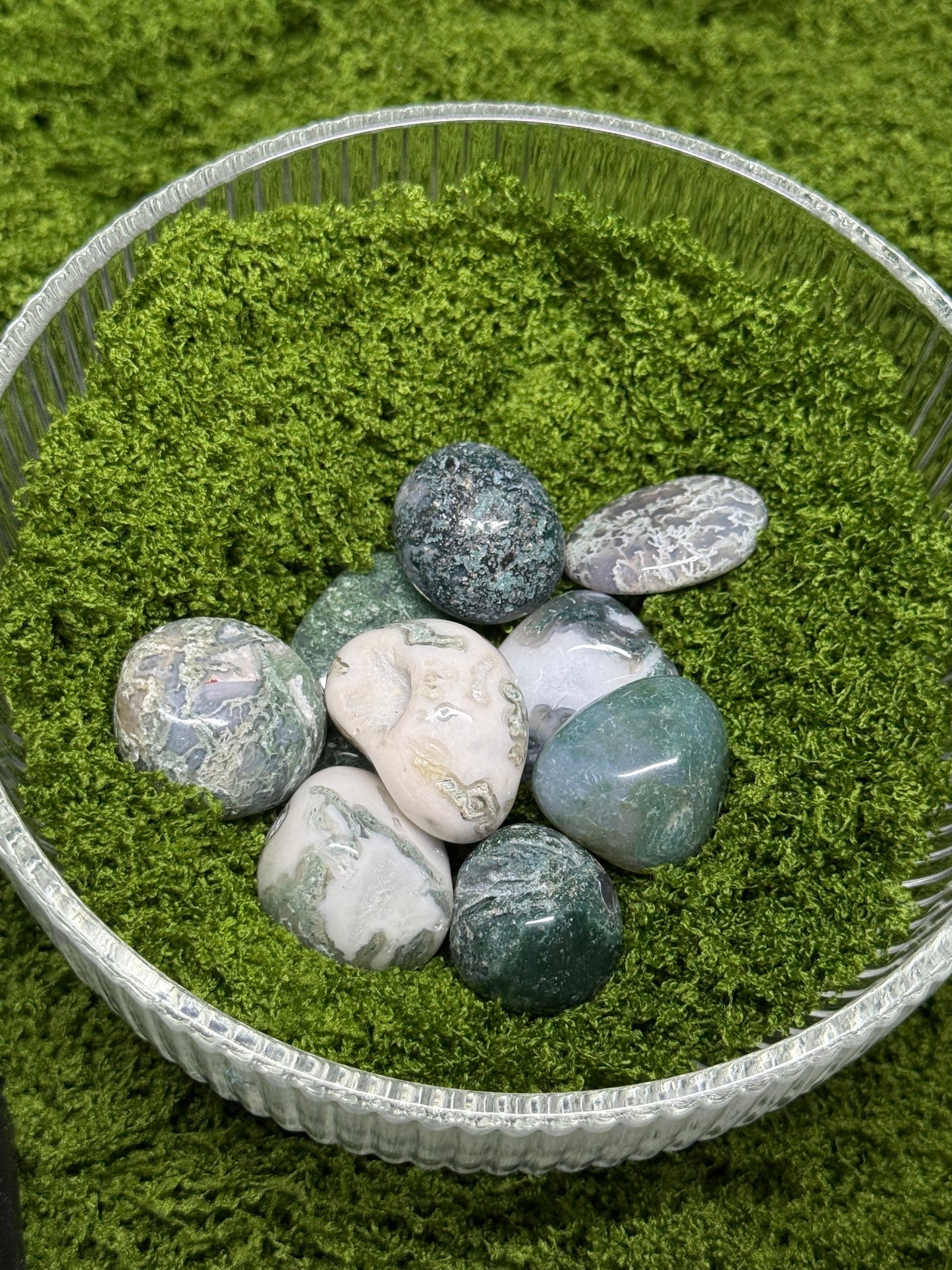 Moss Agate Tumble
