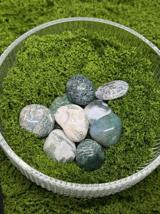 Moss Agate Tumble