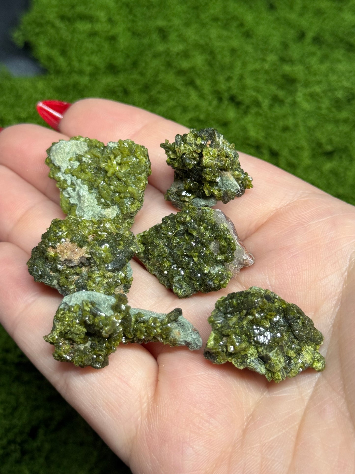 Fairy forest epidote with quartz - 1 pc (small pcs)