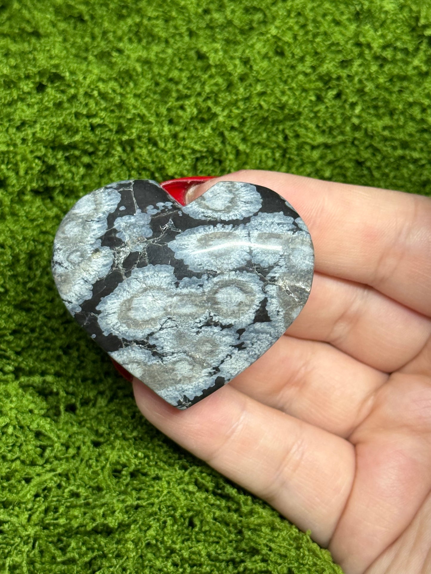 Snowflake Obsidian Heart