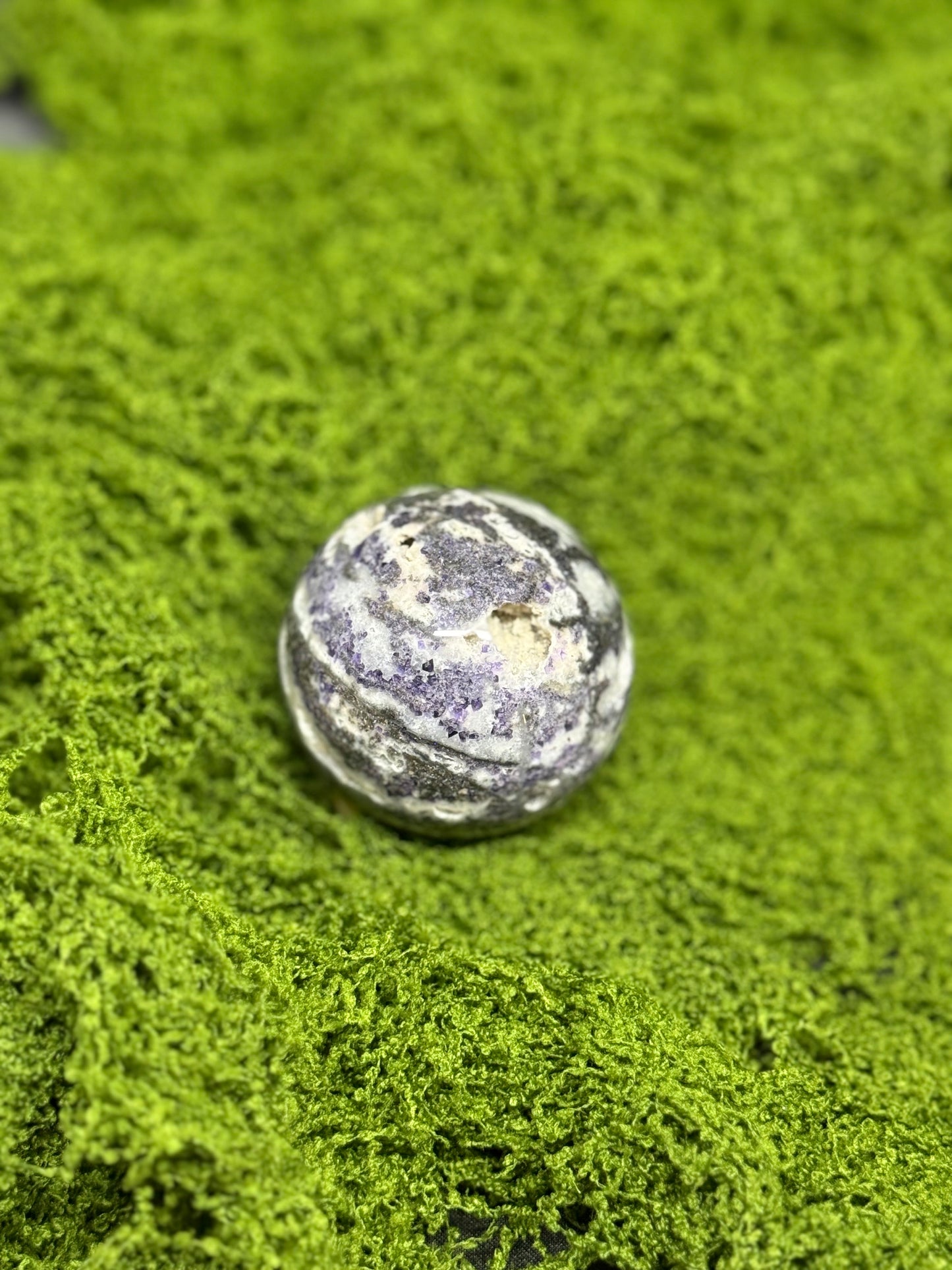 Lepidolite With Quartz Sphere (small)